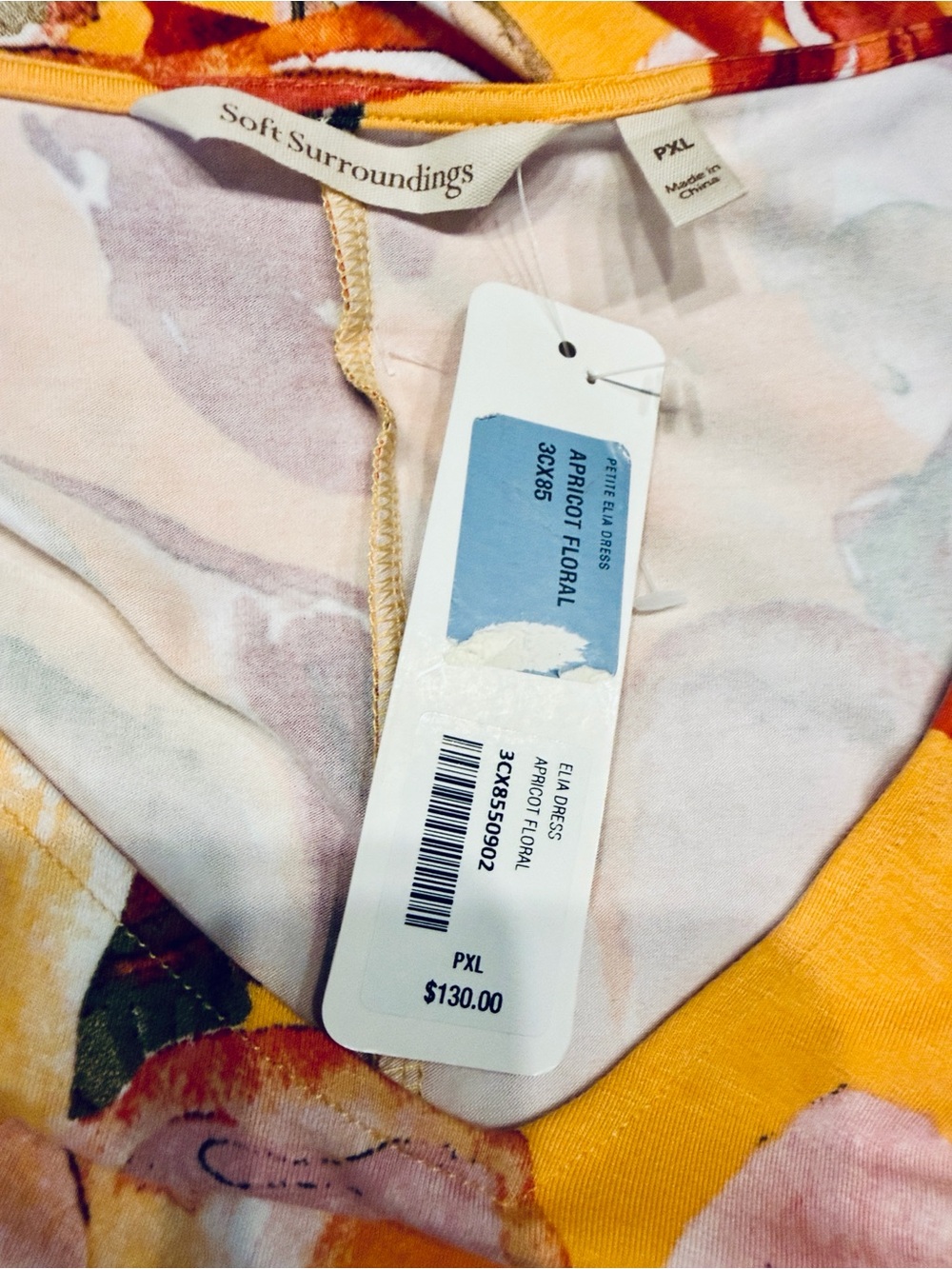 NWT Soft Surroundings Elia Maxi Dress in Apricot Coral Size XLP - Picture 11 of 11